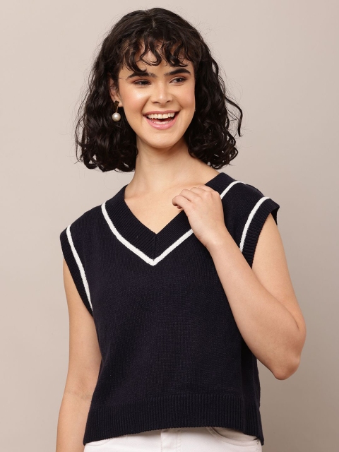 NoBarr Women Ribbed Sweater Vest