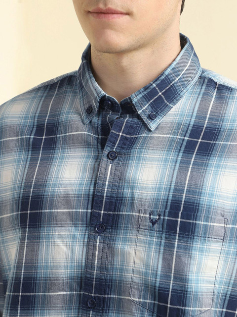 Allen Solly Men Tartan Checks Opaque Checked Casual Shirt - Image 2