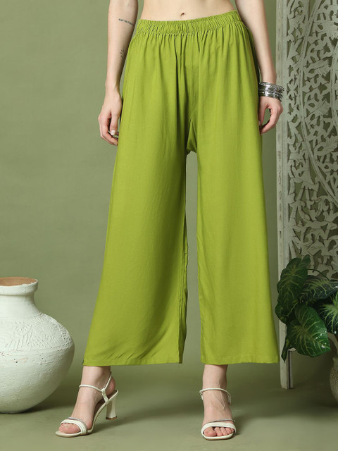 TAG 7 Women Flared Ethnic Palazzos
