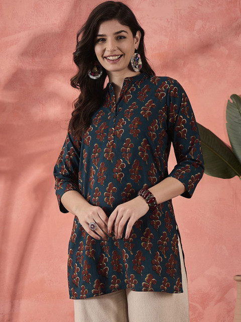 Sangria Printed Pure Cotton Short Kurti