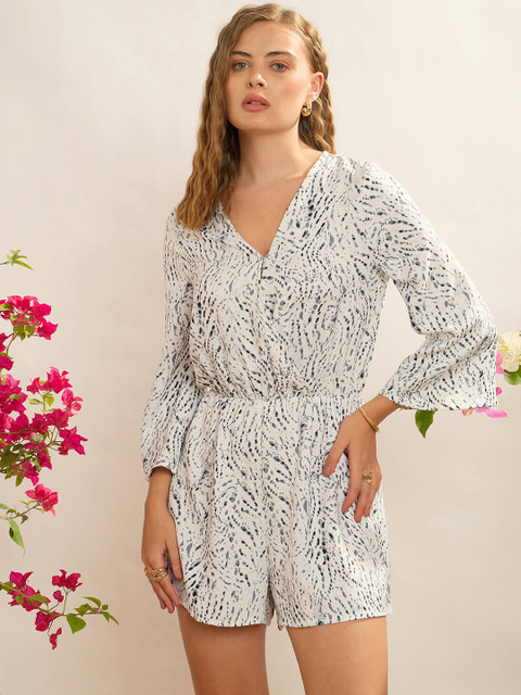 CORSICA Printed Wrap Playsuit