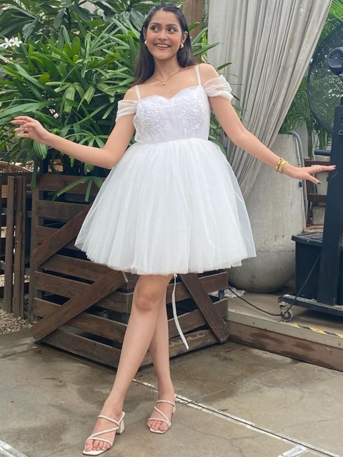 TAILORMADE CLOTHING Net Fit & Flare Dress
