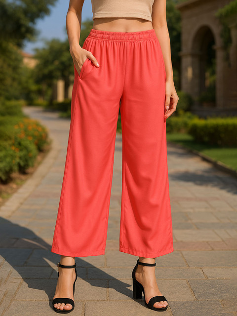 Miaz Lifestyle Women Mid Rise Palazzos