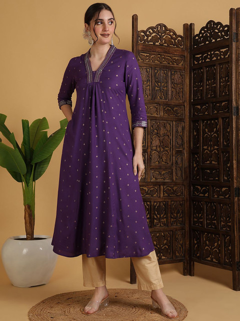 Sangria Embroidered Anarkali Kurta