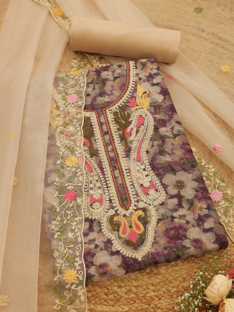 Soch Printed Unstitched Dress Material