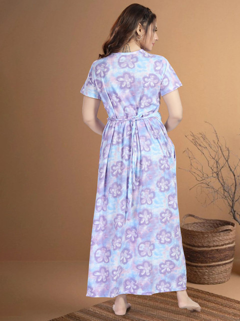 MomsBae Maternity Printed Nightdress - Image 5