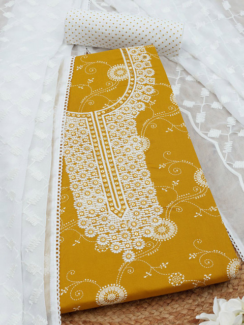 Soch Printed Viscose Rayon Unstitched Dress Material