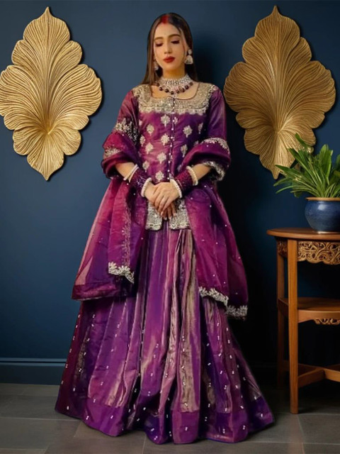 krisha fashion Embroidered Ready to Wear Lehenga & Blouse With Dupatta