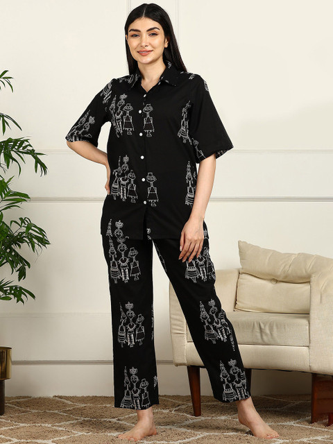 ETC Women Conversational Printed Night suit