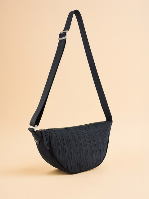 Lino Perros Unisex Textured Structured Sling Bag