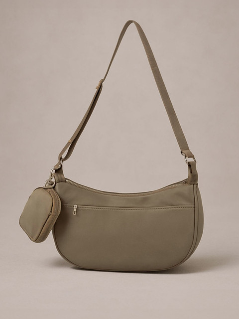 Lino Perros Unisex Solid Structured Sling Bag With Pouch