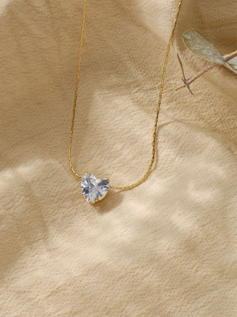 SALTY Stainless Steel Sweet Love Artificial Stones Studded Chain