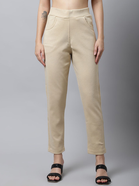 LEGITLOOKS Women High-Rise Woolen Trousers