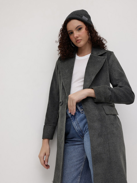 The Roadster Lifestyle Co. Double-Breasted Longline Overcoat