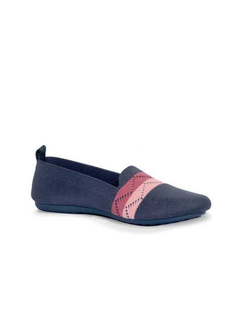 CAFONE Footwear Women Grey Melange Synthetic Embellished Ballerinas