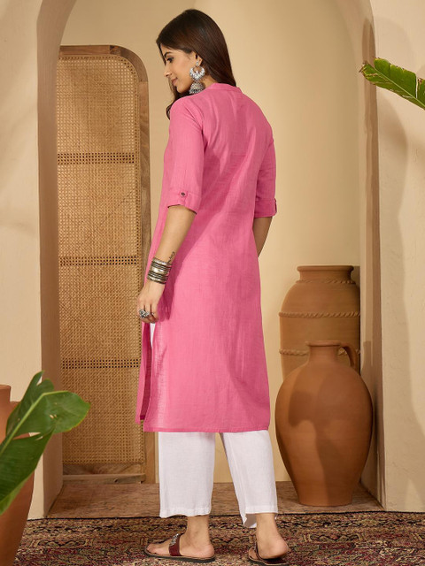 Sangria Women Solid workwear Kurta - Image 5