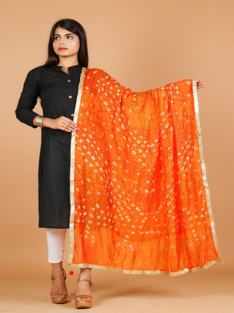 Apratim Bandhani Dyed Silk Dupatta