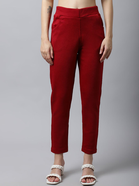 LEGITLOOKS Mid-Rise Woolen Trouser With 2 Pockets