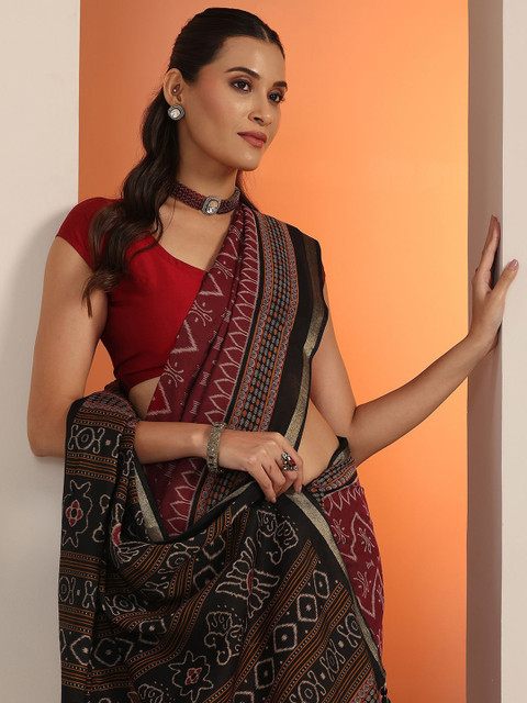 Libas Ethnic Motifs Zari Saree