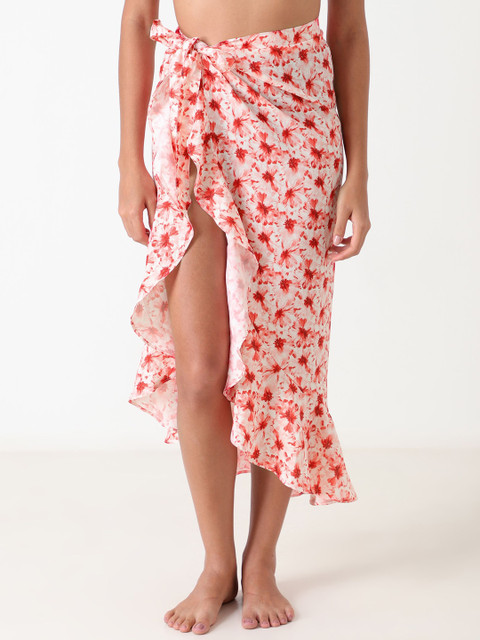 Beau Design Azure Petal Wrap Around Skirt Sarong