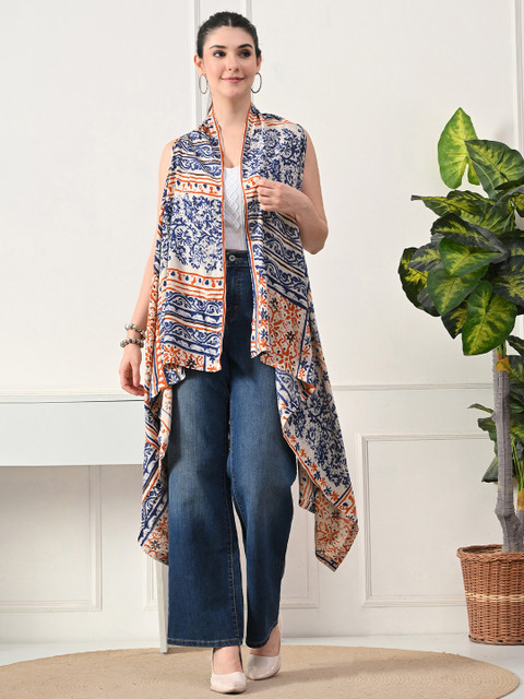 DECKEDUP Printed Longline Shrug