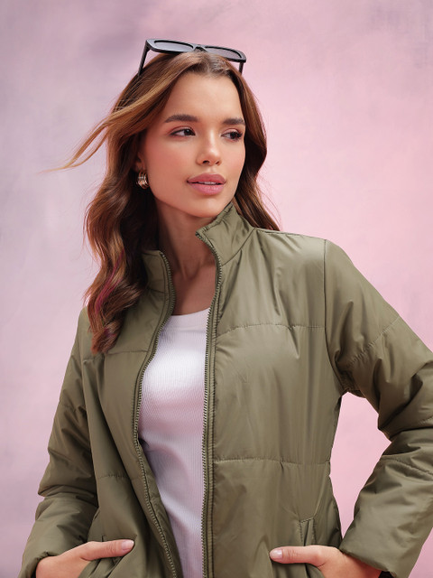 DressBerry Mock Collar Padded Jacket