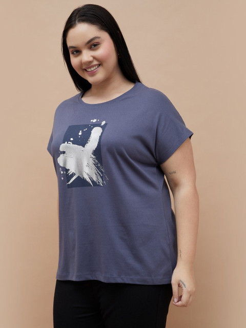 Nexus by Lifestyle Women Plus Size Graphic Printed Round Neck Cotton T-shirt - Image 3