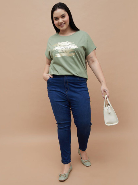 Nexus by Lifestyle Women Plus Size Typography Printed Round Neck Cotton T-shirt - Image 5