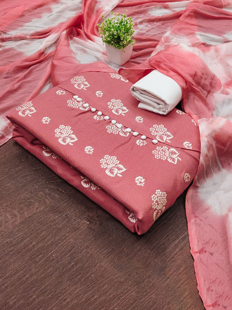 LeeliPeeri Designer Floral Printed Unstitched Dress Material