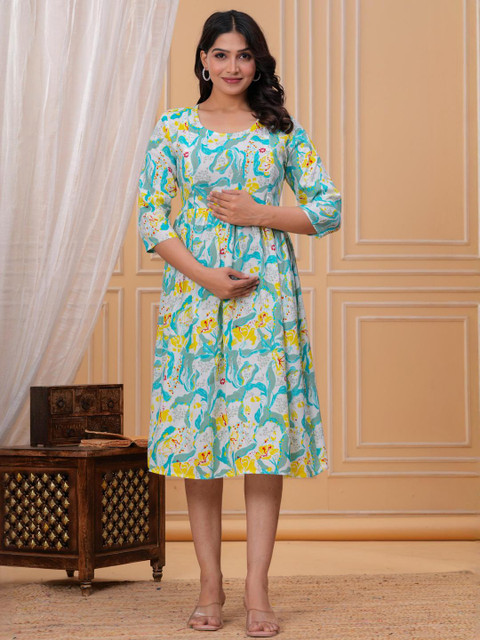 KALINI Women Viscose Rayon Fit and Flare Dresses