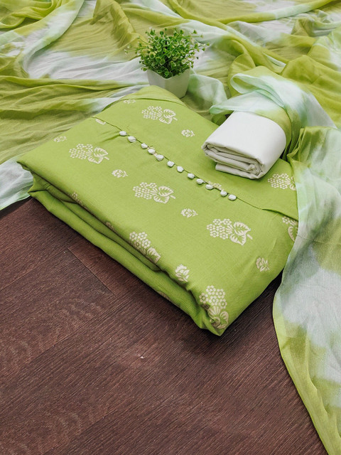 Panzora Floral Printed Unstitched Dress Material