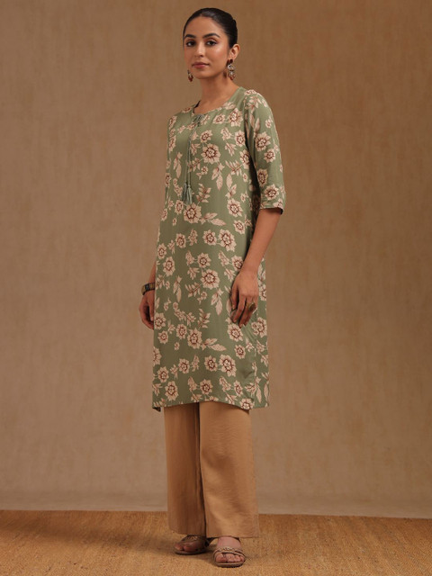 Soch Floral Printed Straight Kurta - Image 4