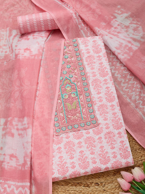 Soch Women Ethnic Motifs Printed Unstitched Dress Material