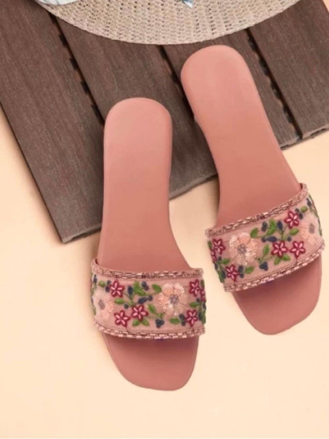 Deals4you Printed Open Toe Flats