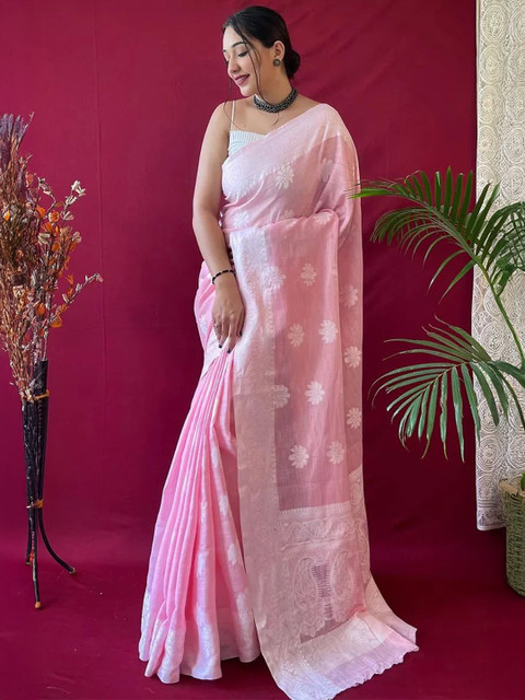 Shriyangan Ethnic Motifs Woven Design Zari Kanjeevaram Saree