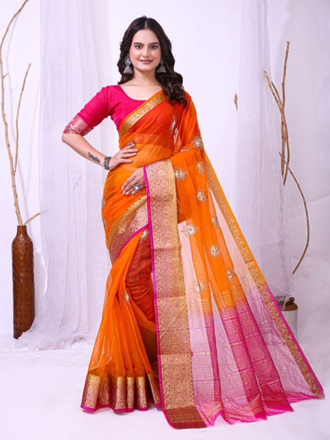 Mitera Women Ethnic Motifs Printed Zari Traditional Ilkal Saree - Image 2