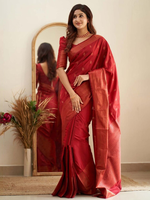 Mitera Woven Design Zari Banarasi Saree