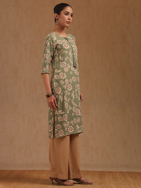 Soch Floral Printed Straight Kurta - Image 3