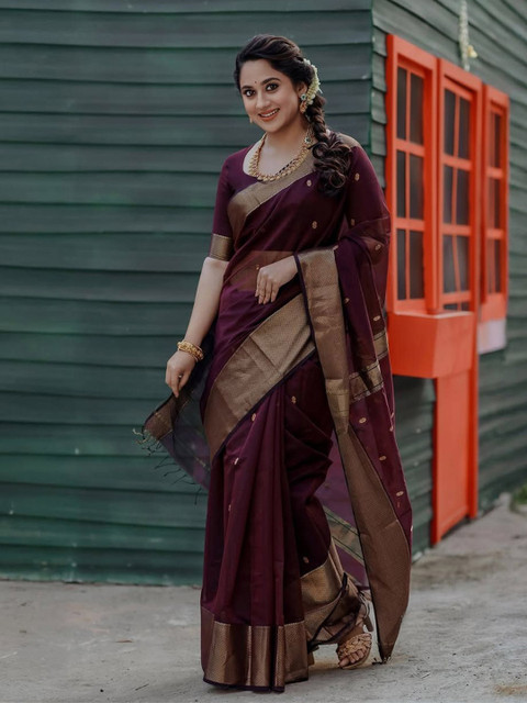 Shriyangan Woven Design Zari Kanjeevaram Saree