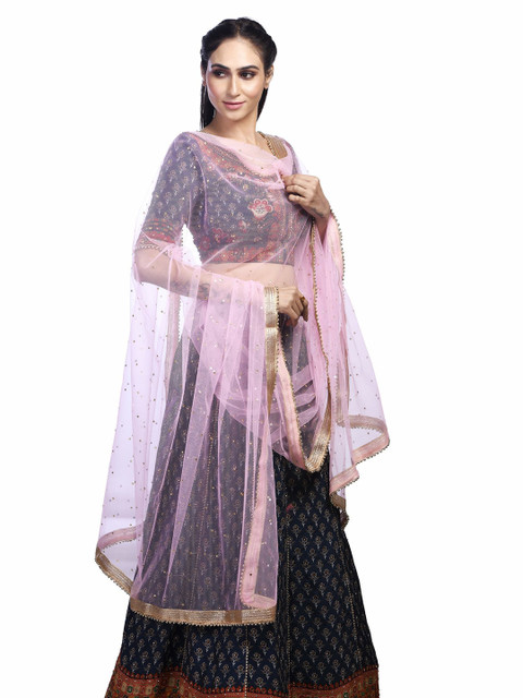 Traditions Bazaar Net Dupatta With Beads And Stones - Image 3