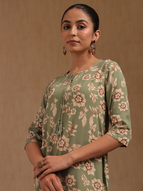 Soch Floral Printed Straight Kurta - Image 2