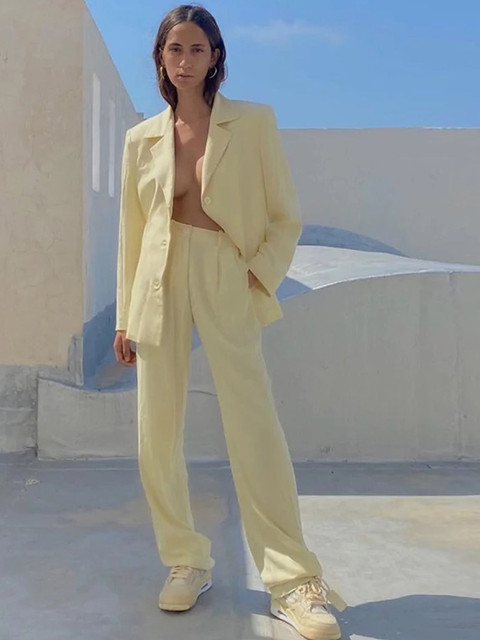 LULU & SKY Tie-Up Back Single-Breasted Casual Blazer