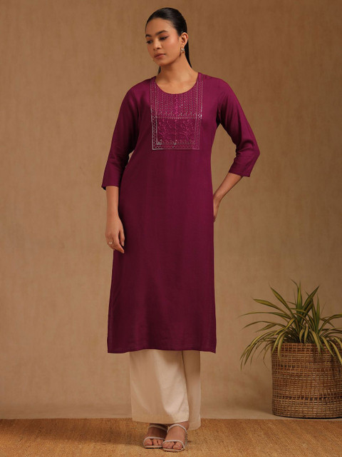 Soch Embroidered Sequinned Straight Kurta