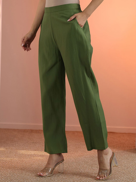 Libas Floral Embroidered Straight Kurta With Trousers & Dupatta - Image 7