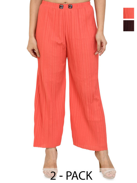 Brainbees Women Pack Of 2 Palazzos