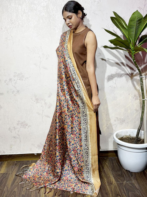 Varanga Ethnic Motifs Printed Dupatta With Tasselled Border