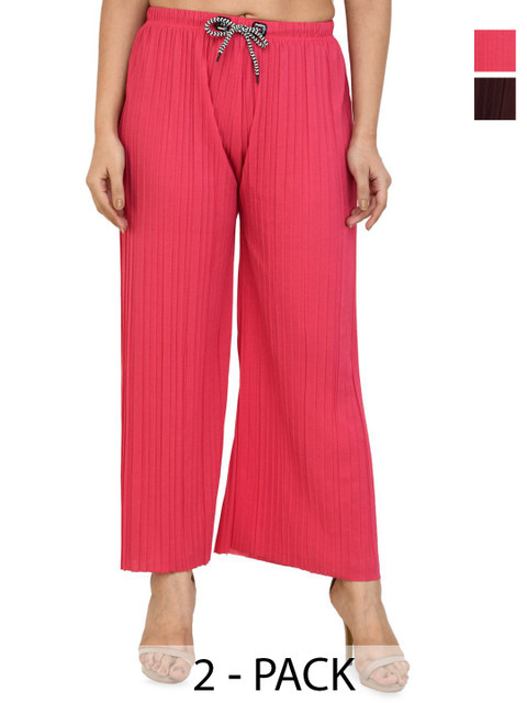 Brainbees Women Pack of 2 Knitted Ethnic Palazzos