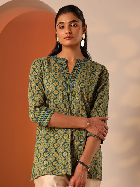 Libas Ethnic Motifs Printed Pleated Kurti