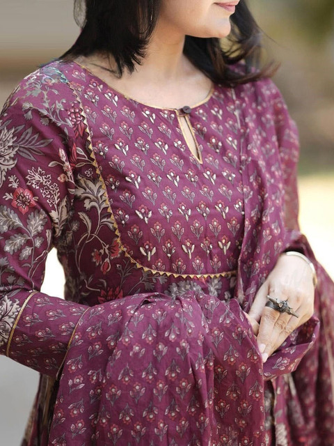 YUSRA Women Ethnic Motifs Printed Regular Kurta with Trousers & Dupatta - Image 2