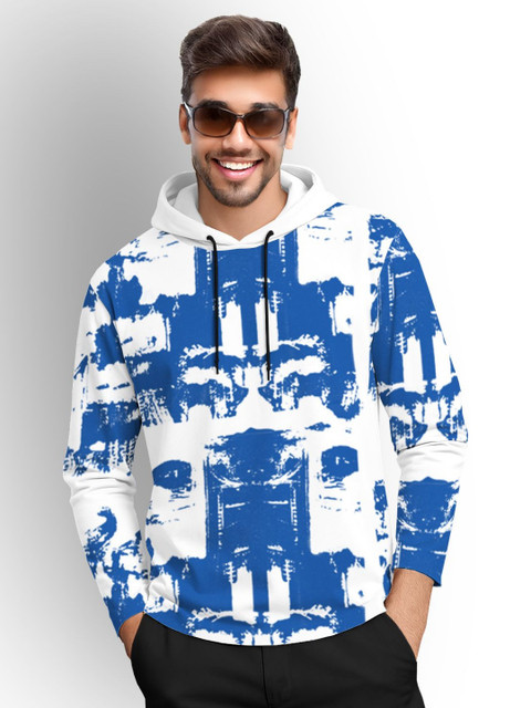 TRIPR Men Printed Hooded T-shirt